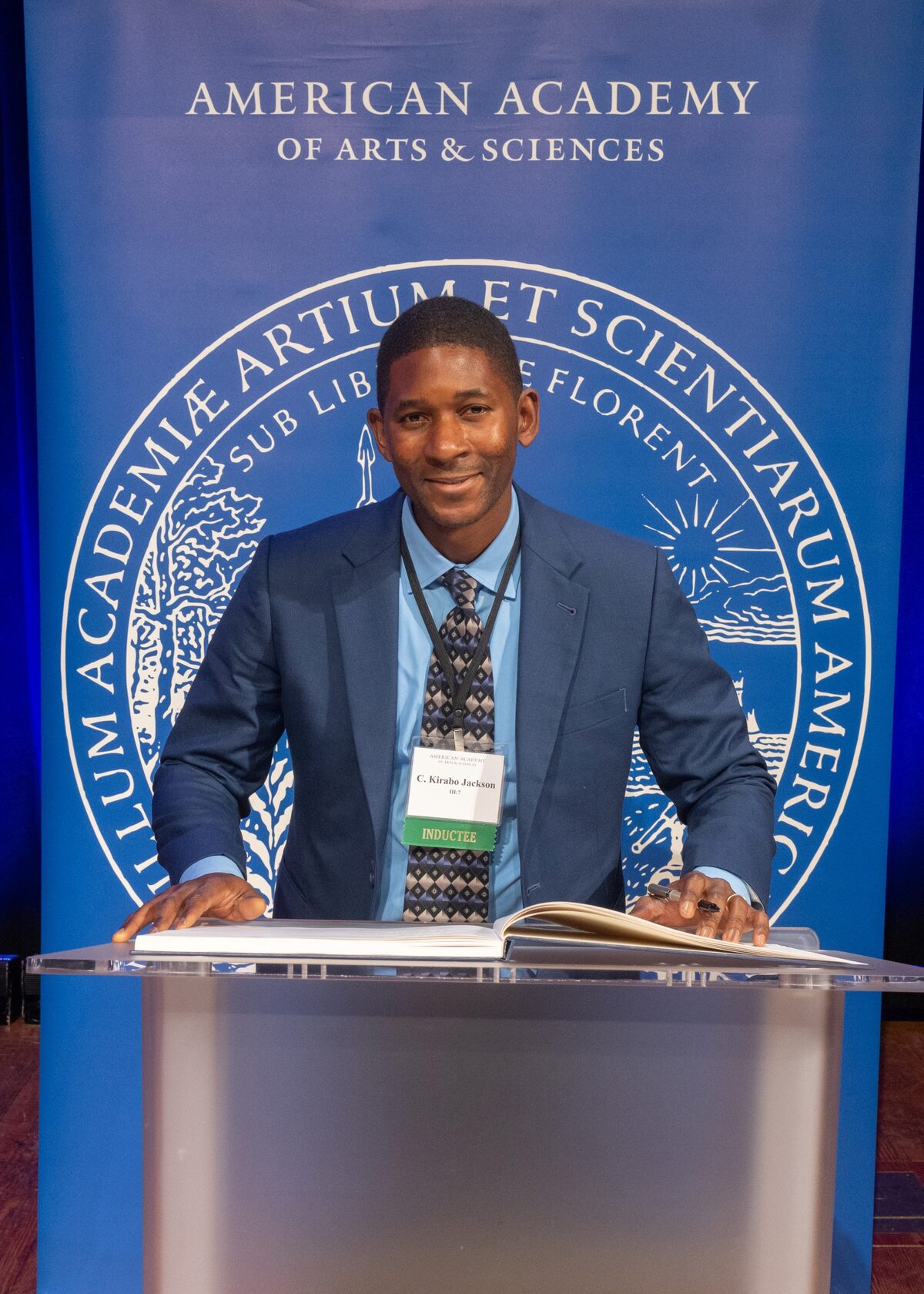 Jackson at his American Academy of Arts and Sciences induction