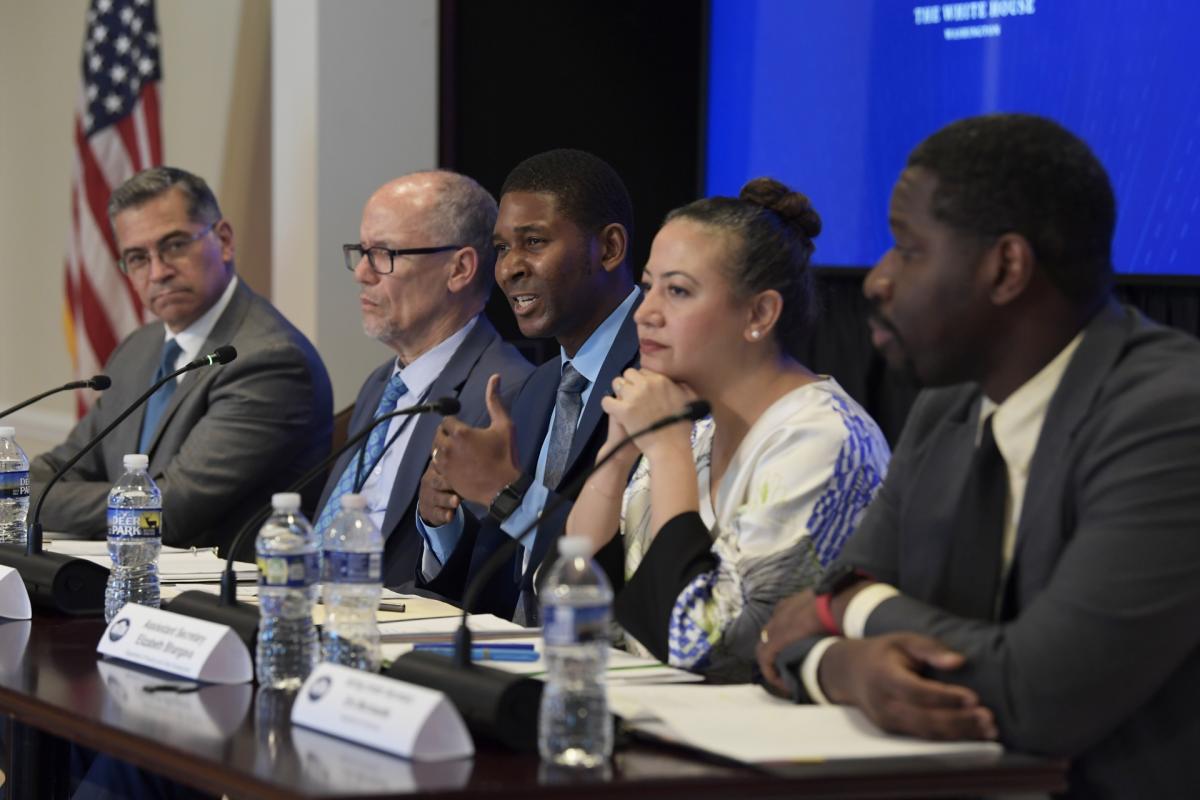 Jackson on a panel at the White House